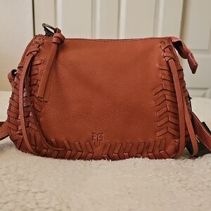 Frye Meadow Mini Women's Taupe Leather Crossbody Bag, NWT